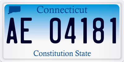 CT license plate AE04181