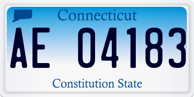 CT license plate AE04183