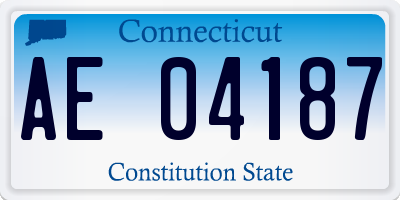 CT license plate AE04187