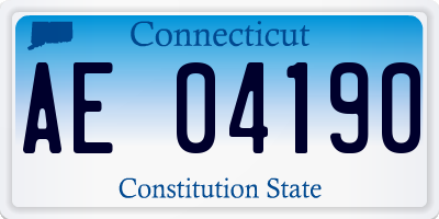 CT license plate AE04190