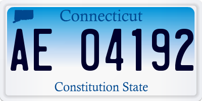 CT license plate AE04192