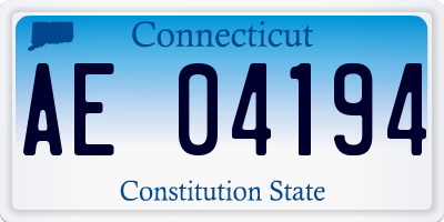 CT license plate AE04194
