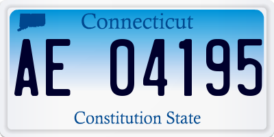 CT license plate AE04195