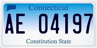 CT license plate AE04197