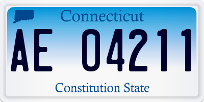 CT license plate AE04211