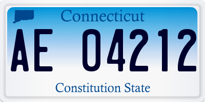CT license plate AE04212