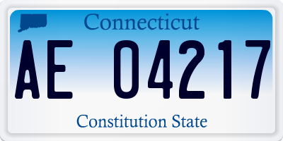 CT license plate AE04217