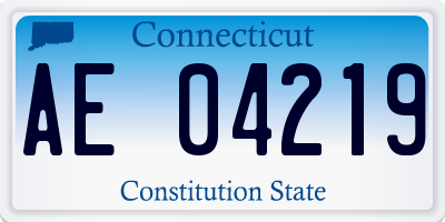 CT license plate AE04219