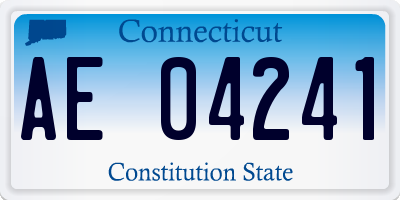 CT license plate AE04241