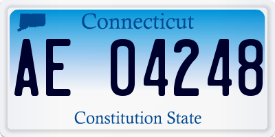 CT license plate AE04248