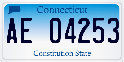 CT license plate AE04253