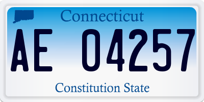 CT license plate AE04257