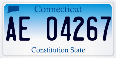 CT license plate AE04267