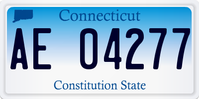 CT license plate AE04277