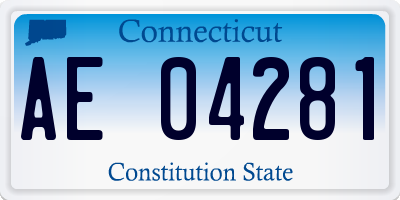 CT license plate AE04281