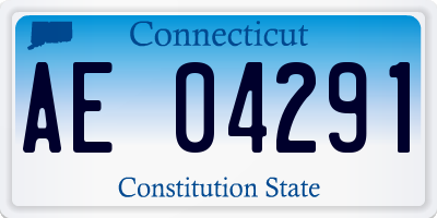 CT license plate AE04291
