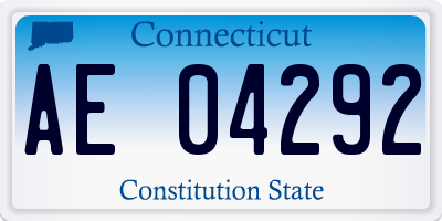 CT license plate AE04292