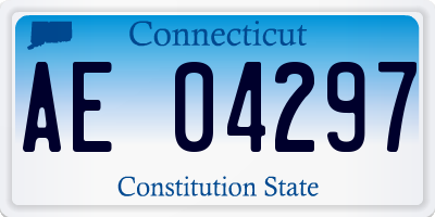 CT license plate AE04297