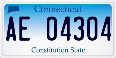 CT license plate AE04304