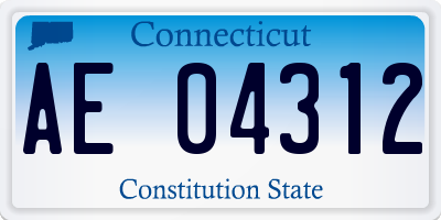 CT license plate AE04312