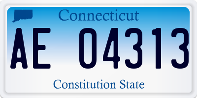 CT license plate AE04313
