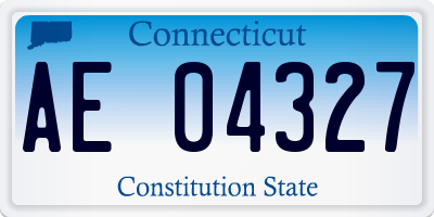 CT license plate AE04327