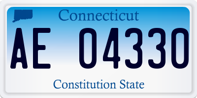 CT license plate AE04330