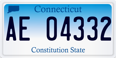 CT license plate AE04332