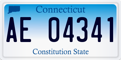 CT license plate AE04341