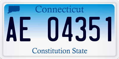 CT license plate AE04351