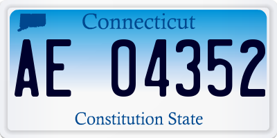 CT license plate AE04352
