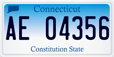 CT license plate AE04356