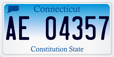 CT license plate AE04357