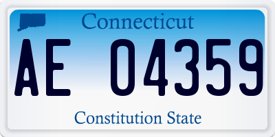 CT license plate AE04359