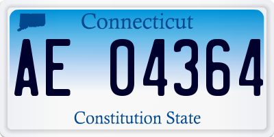 CT license plate AE04364