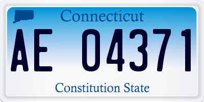 CT license plate AE04371