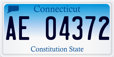 CT license plate AE04372