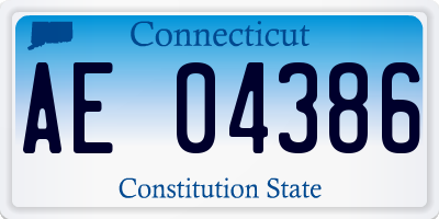 CT license plate AE04386
