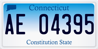 CT license plate AE04395