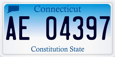 CT license plate AE04397