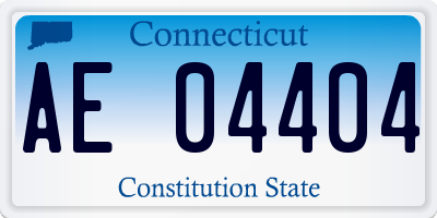CT license plate AE04404