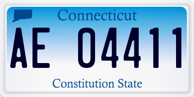 CT license plate AE04411