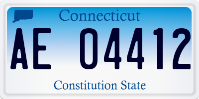 CT license plate AE04412