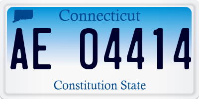 CT license plate AE04414