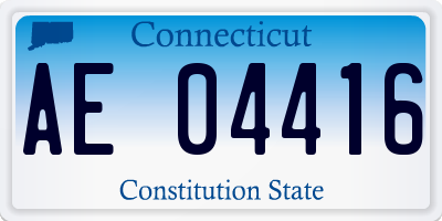 CT license plate AE04416