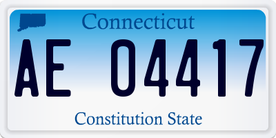 CT license plate AE04417
