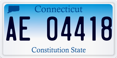 CT license plate AE04418
