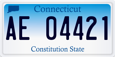 CT license plate AE04421