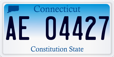 CT license plate AE04427