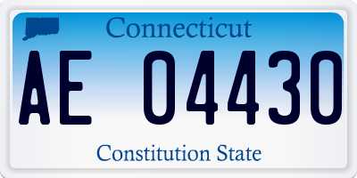 CT license plate AE04430